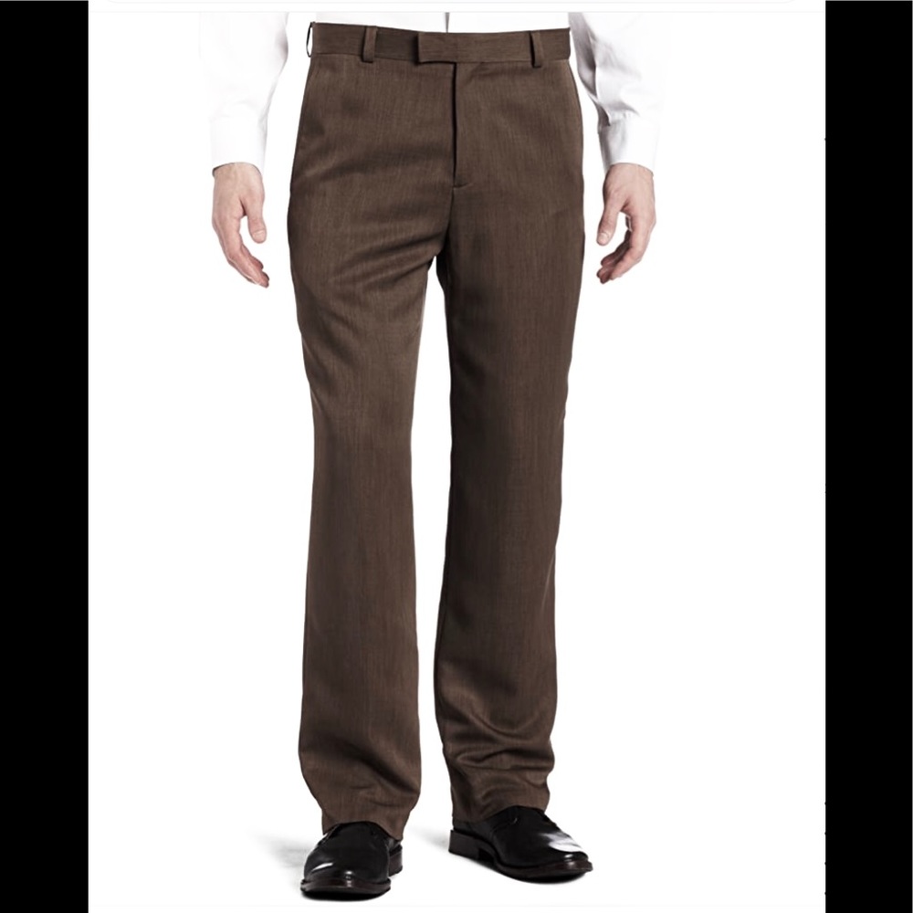 NWT Kenneth Cole Reaction Brown Textured Pants